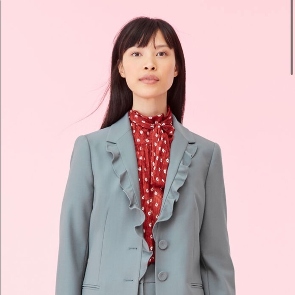 Rebecca Taylor / NWT gabardine ruffle blazer - Picture 4 of 7